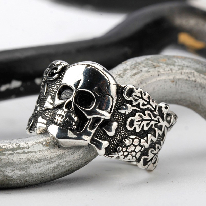 Bague Tête de Mort Crâne Gothique