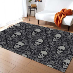 Tapis à Motif Tête de Mort Mosaïque