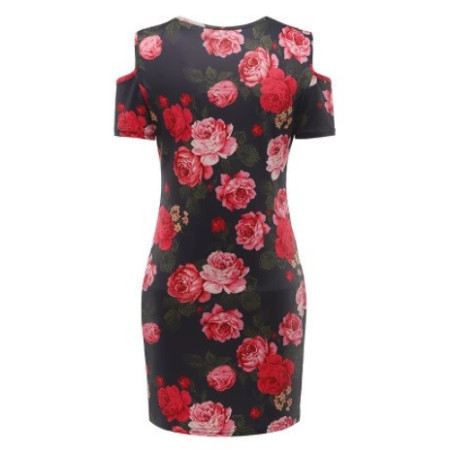Robe Sexy à col rond pour femmes sans manches Tête de Mort Skull Love vue arrière