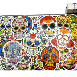 Lot de 60 autocollants calavera