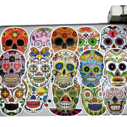 Lot de 60 autocollants calavera