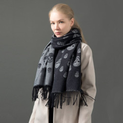 Véritable pashmina avec franges - modèle 2