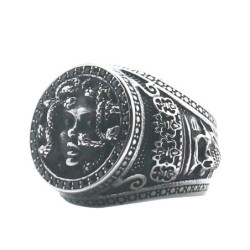 Bague Medusa en acier inoxydable 316L