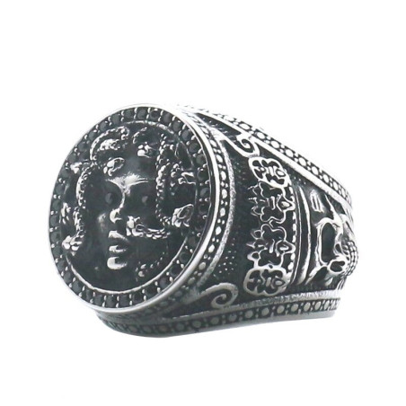 Bague Medusa en acier inoxydable 316L