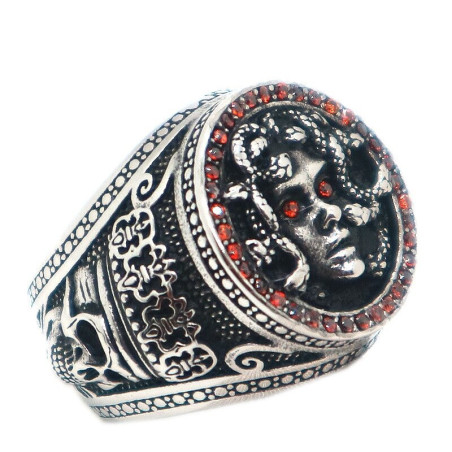 Bague Medusa en acier inoxydable 316L