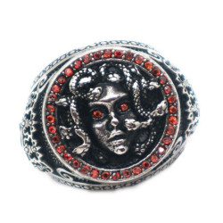 Bague Medusa en acier inoxydable 316L