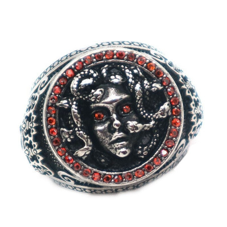 Bague Medusa en acier inoxydable 316L