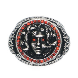 Bague Medusa en acier inoxydable 316L