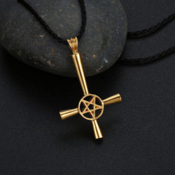 Pendentif anti christ runique - couleur or