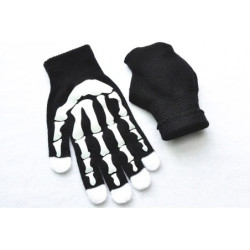 Gants pour homme motif main de squelette intérieur