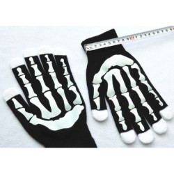 Gants pour homme motif main de squelette largeur poignet