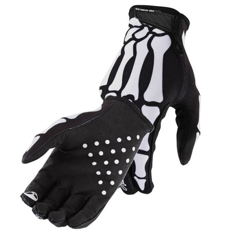 Gants cyclisme VTT vélo moto  haut de gamme motif main squelette couleur noir