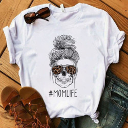 T-shirt tête de mort avec bandana pour femme - 7 modèles et 2 couleurs