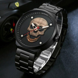 Montre Tête de Mort Motif Pirate