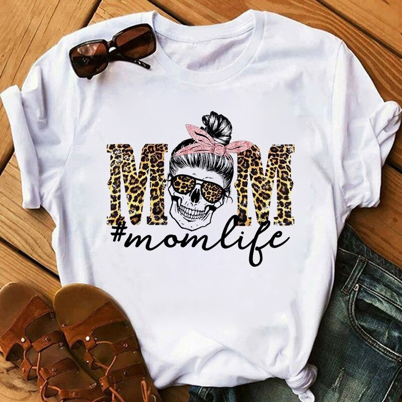 T-shirt  tête de mort avec bandana turban femmes - 9 modèles au choix!