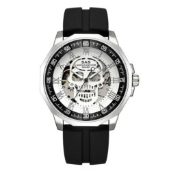 Montre Homme Tête de Mort horloge mécanique crâne squelette