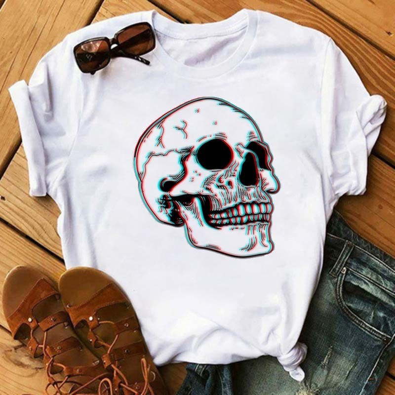 Tshirt crâne tête de mort pour femme - nombreux modèles au choix!