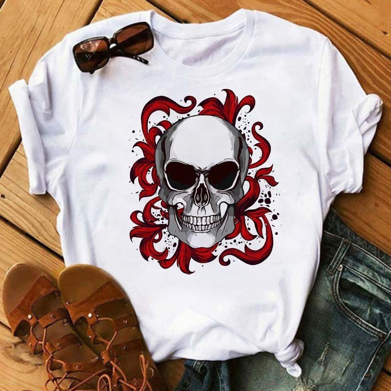 Tshirt crâne tête de mort pour femme - nombreux modèles au choix!