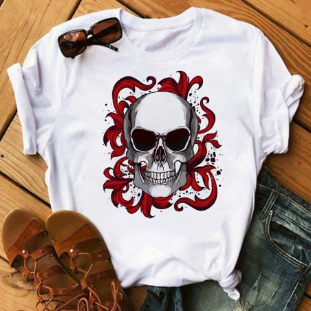 Tshirt crâne tête de mort pour femme - nombreux modèles au choix!