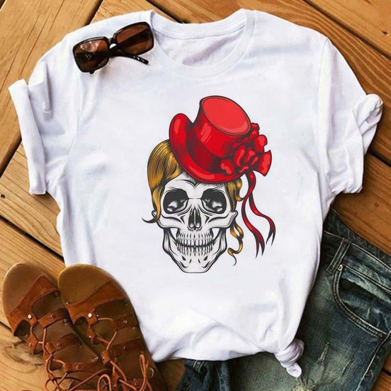 Tshirt crâne tête de mort pour femme - nombreux modèles au choix!