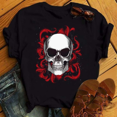 Tshirt crâne tête de mort pour femme - nombreux modèles au choix!