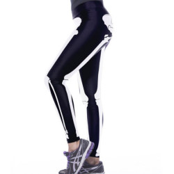 Legging imprimé squelette pour femme vued e côté