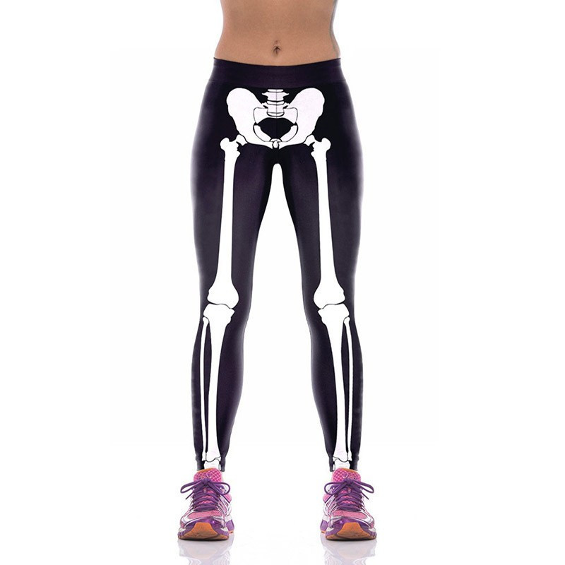 Magnifique Legging imprimé squelette pour femme