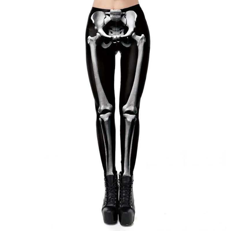 Legging imprimé tête de mort Halloween pour femme 20 modèles au choix