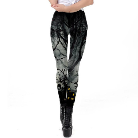 Legging imprimé tête de mort Halloween pour femme 20 modèles au choix