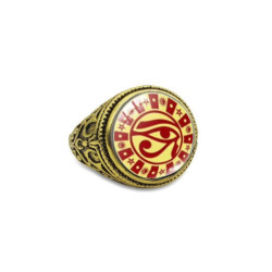 Bague Vintage œil d'horus en verre - modèle 3