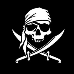 Autocollant Jolly Rogers voiture en PVC - 5 couleurs3 tailles au choix