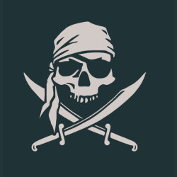 Autocollant Jolly Rogers voiture en PVC - 5 couleurs3 tailles au choix