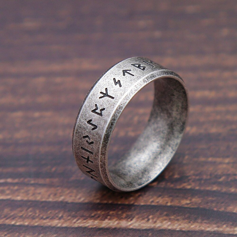 Bague Viking rétro Viking Rune - 5 couleurs au choix !