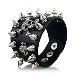 Bracelet Tête de Mort Gothique