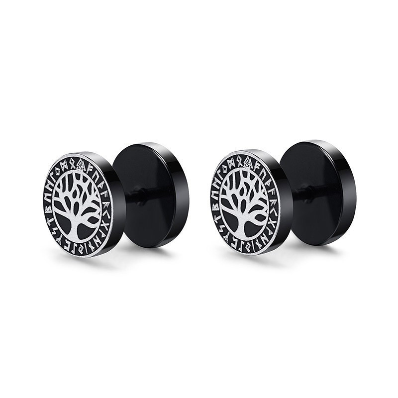 Boucles d’oreille Viking noires hommes multiples modèles au choix !