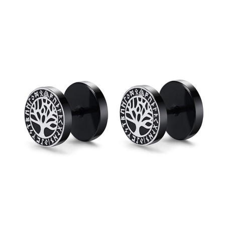 Boucles d’oreille Viking noires hommes multiples modèles au choix !