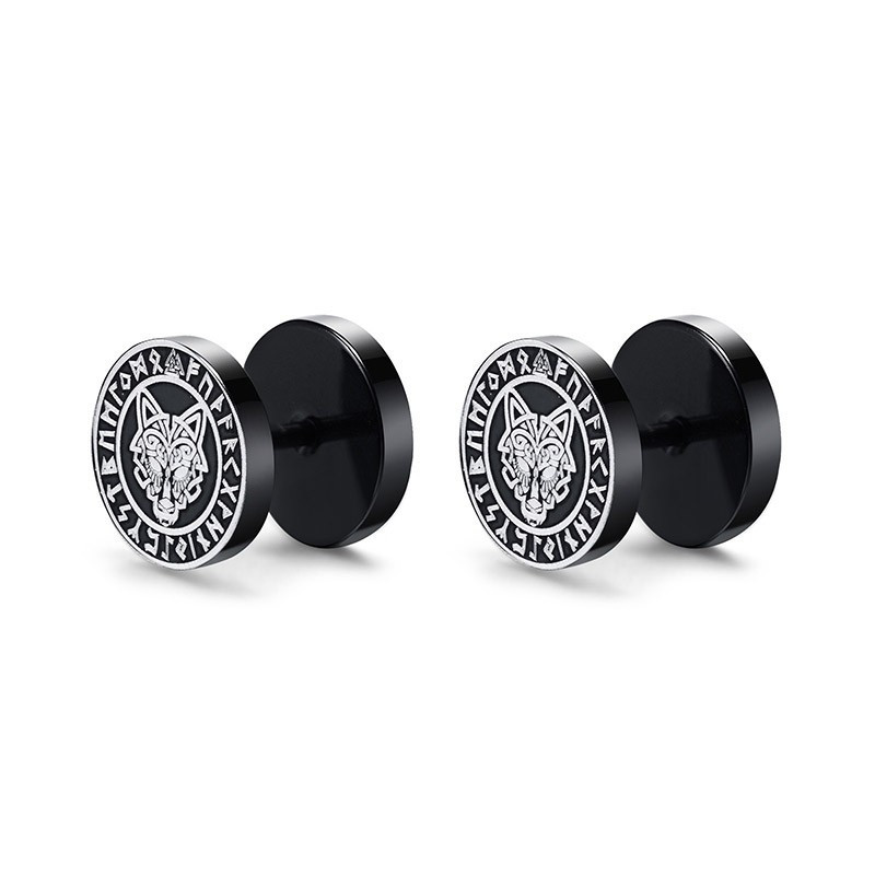Boucles d’oreille Viking noires hommes multiples modèles au choix !