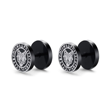Boucles d’oreille Viking noires hommes multiples modèles au choix !