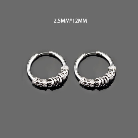 Boucles d-oreille Viking  Vintage en acier inoxydable pour hommes