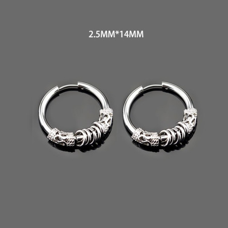 Boucles d-oreille Viking  Vintage en acier inoxydable pour hommes