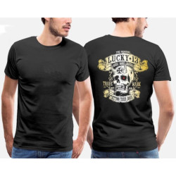 Tshirt tête de mort Lucky 13 à manches courtes pour homme et femme