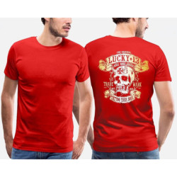 Tshirt tête de mort Lucky 13 à manches courtes pour homme et femme