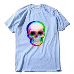 Tshirt tête de mort crâne multicolore