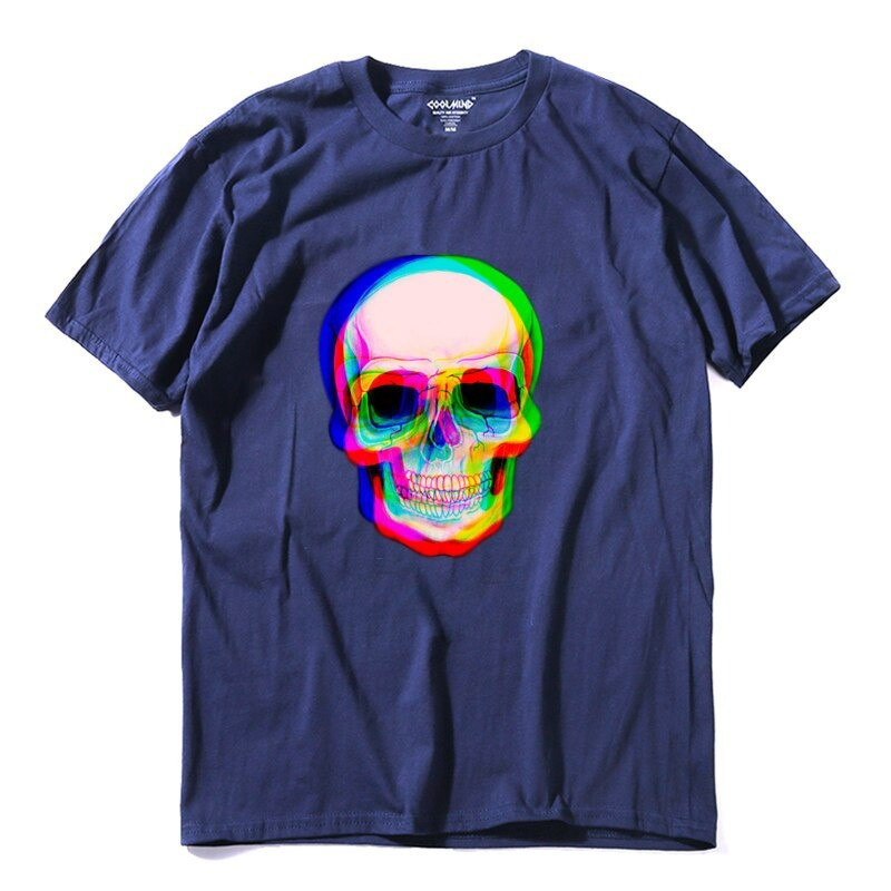 Tshirt tête de mort crâne multicolore