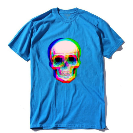 Tshirt tête de mort crâne multicolore
