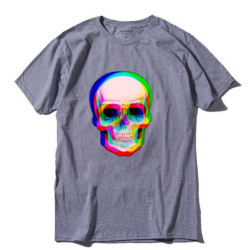 Tshirt tête de mort crâne multicolore