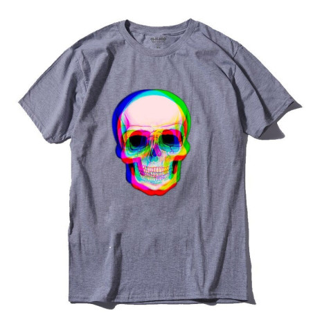 Tshirt tête de mort crâne multicolore