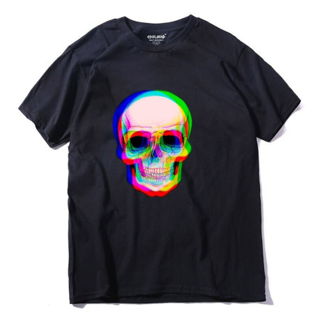 Tshirt tête de mort crâne multicolore