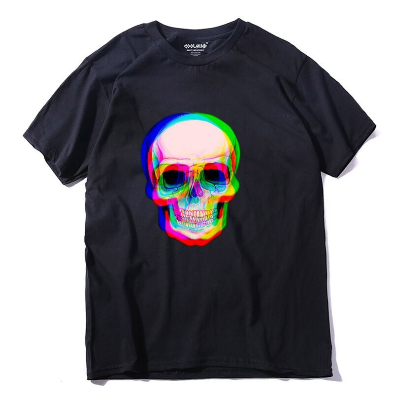 Tshirt tête de mort crâne multicolore