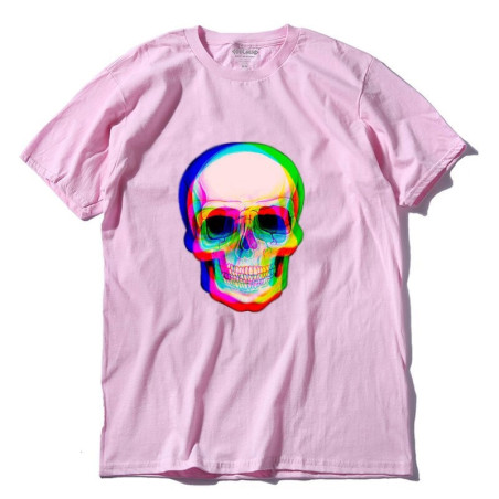 Tshirt tête de mort crâne multicolore